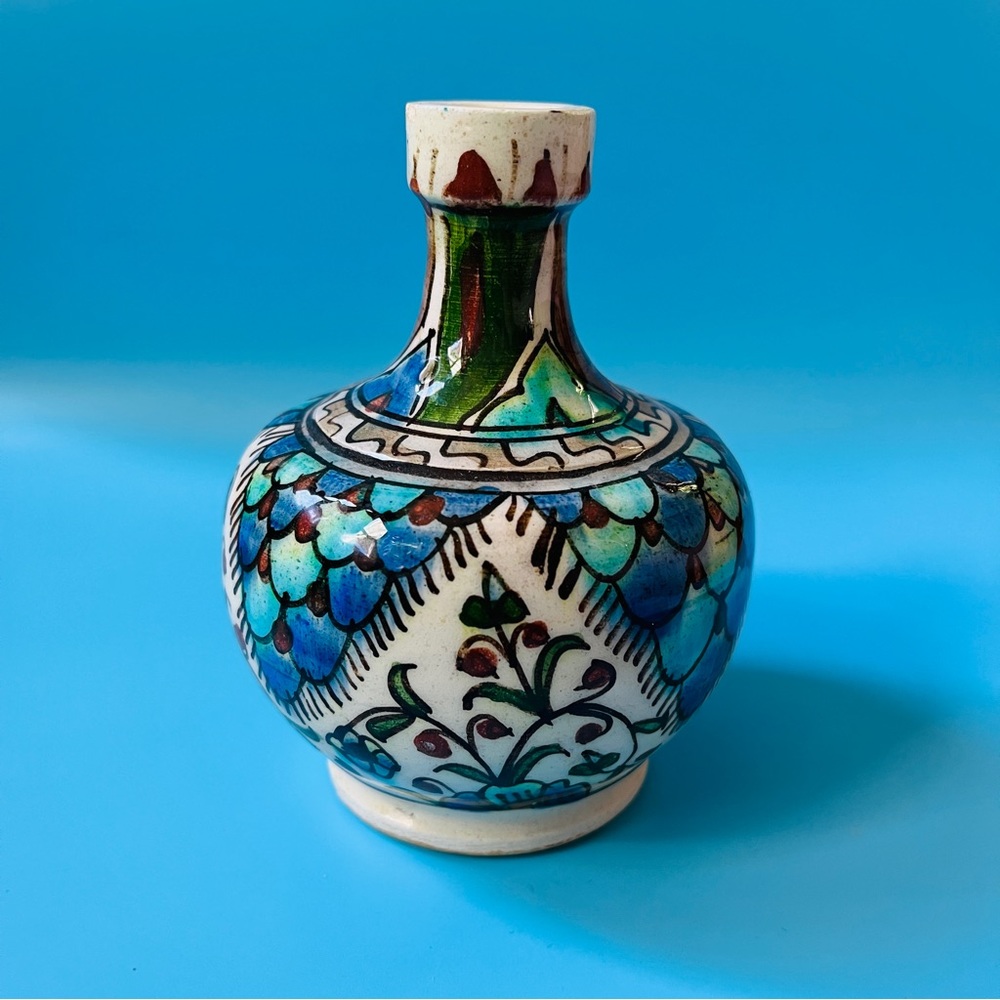 Gorgeous Vintage Hand-painted Ceramic Bud Vase